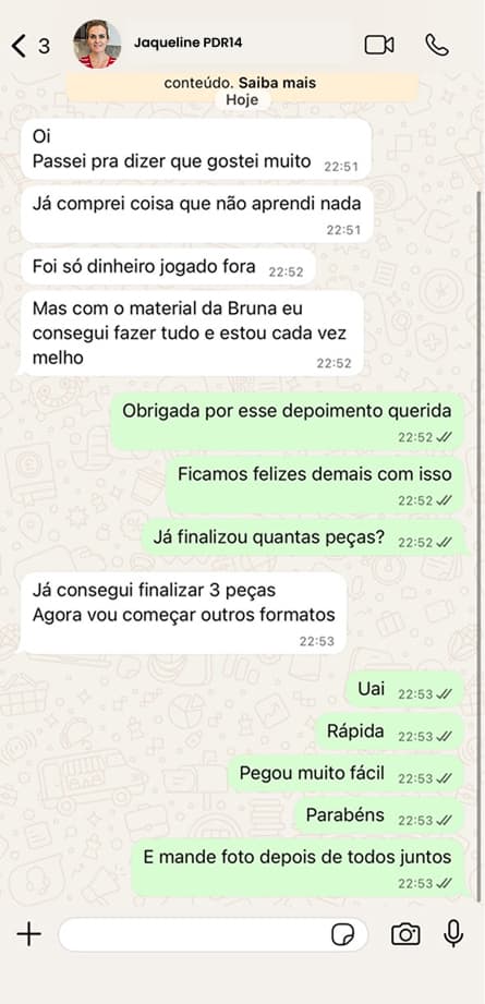 Depoimento de aluna