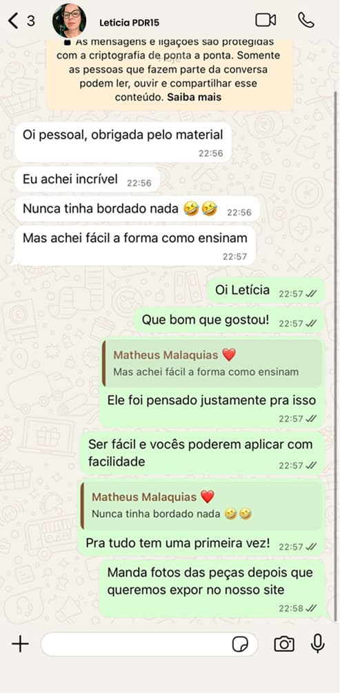 Depoimento de aluna