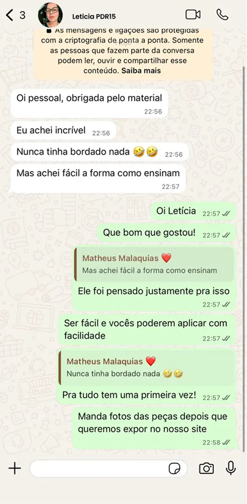 Depoimento de aluna